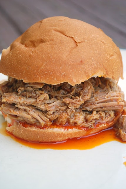 pulled pork on a bun
